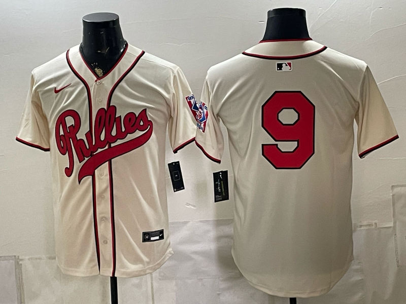 Men 2026 Philadelphia Phillies #9 cream Game Nike MLB Jersey 082600